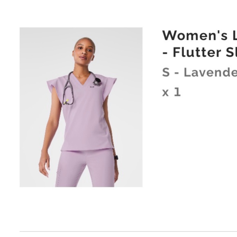 Lilac Women’s Scrub Set - Top & Jogger Pants - Picture 8 of 8